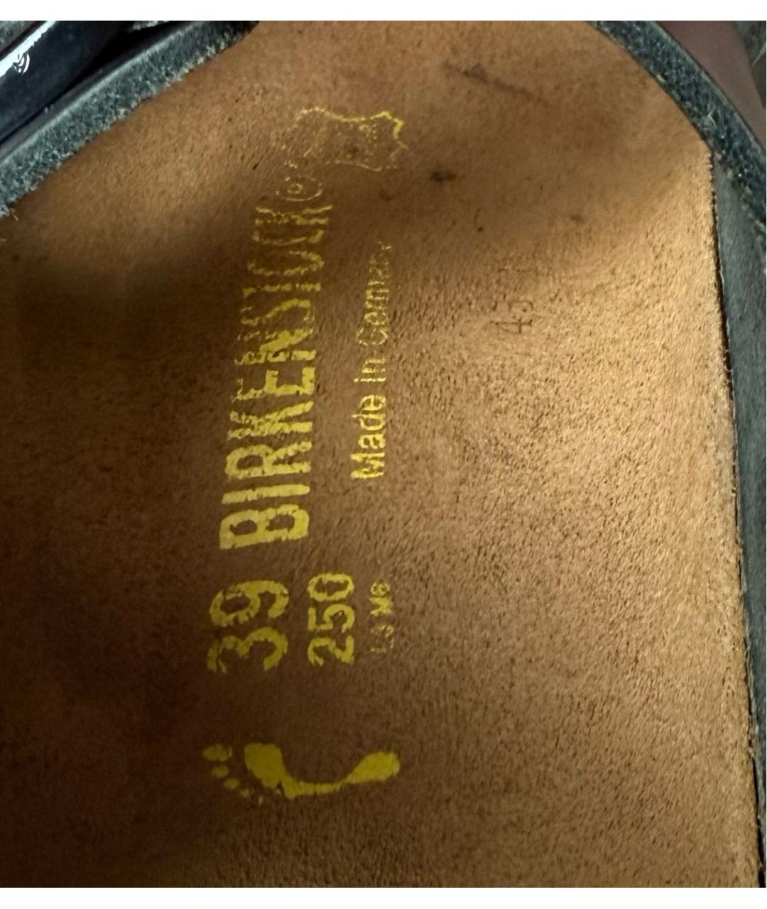 BIRKENSTOCK Черные сандалии из искусственной кожи, фото 4