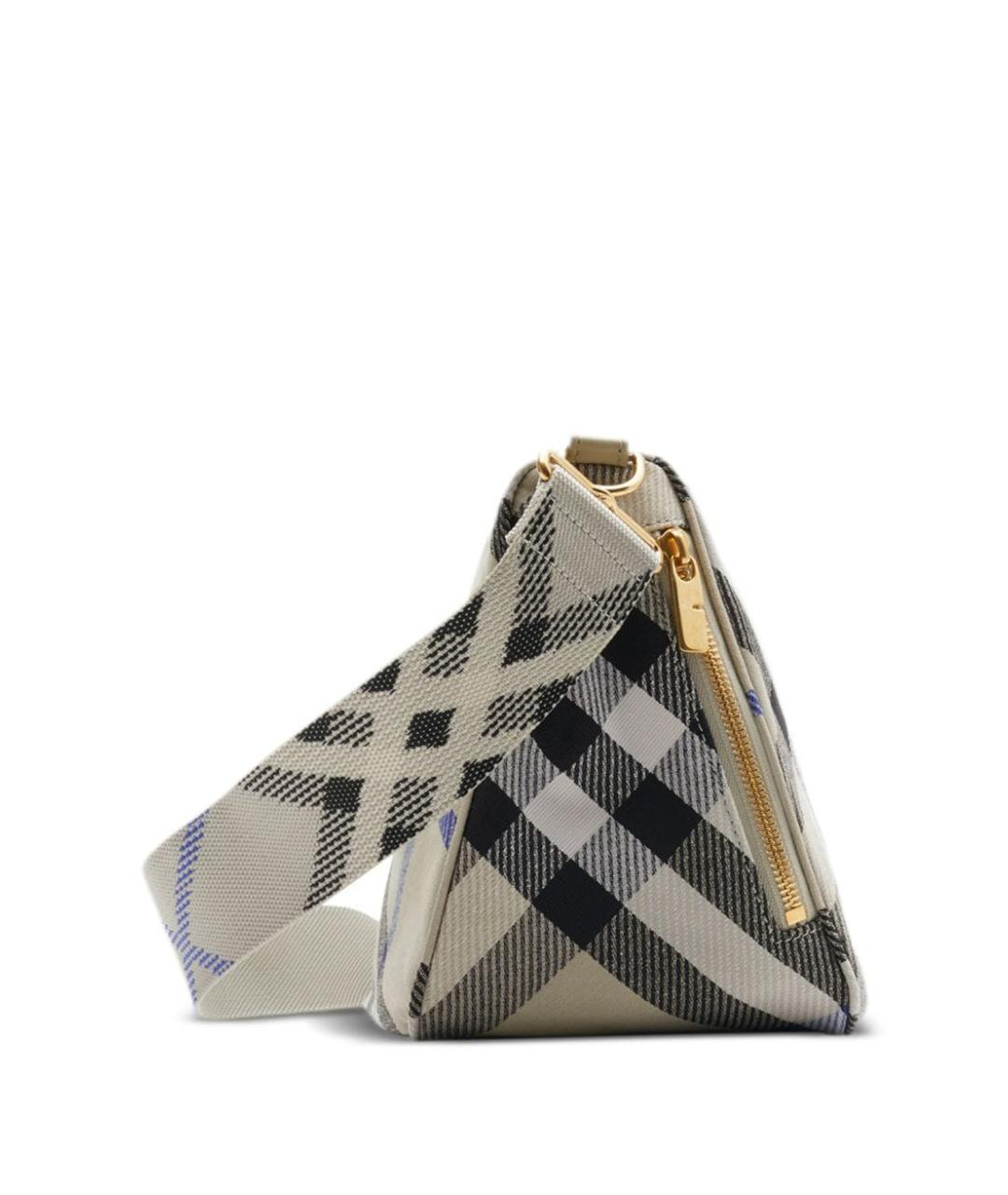 BURBERRY Бежевая синтетическая сумка через плечо, фото 4