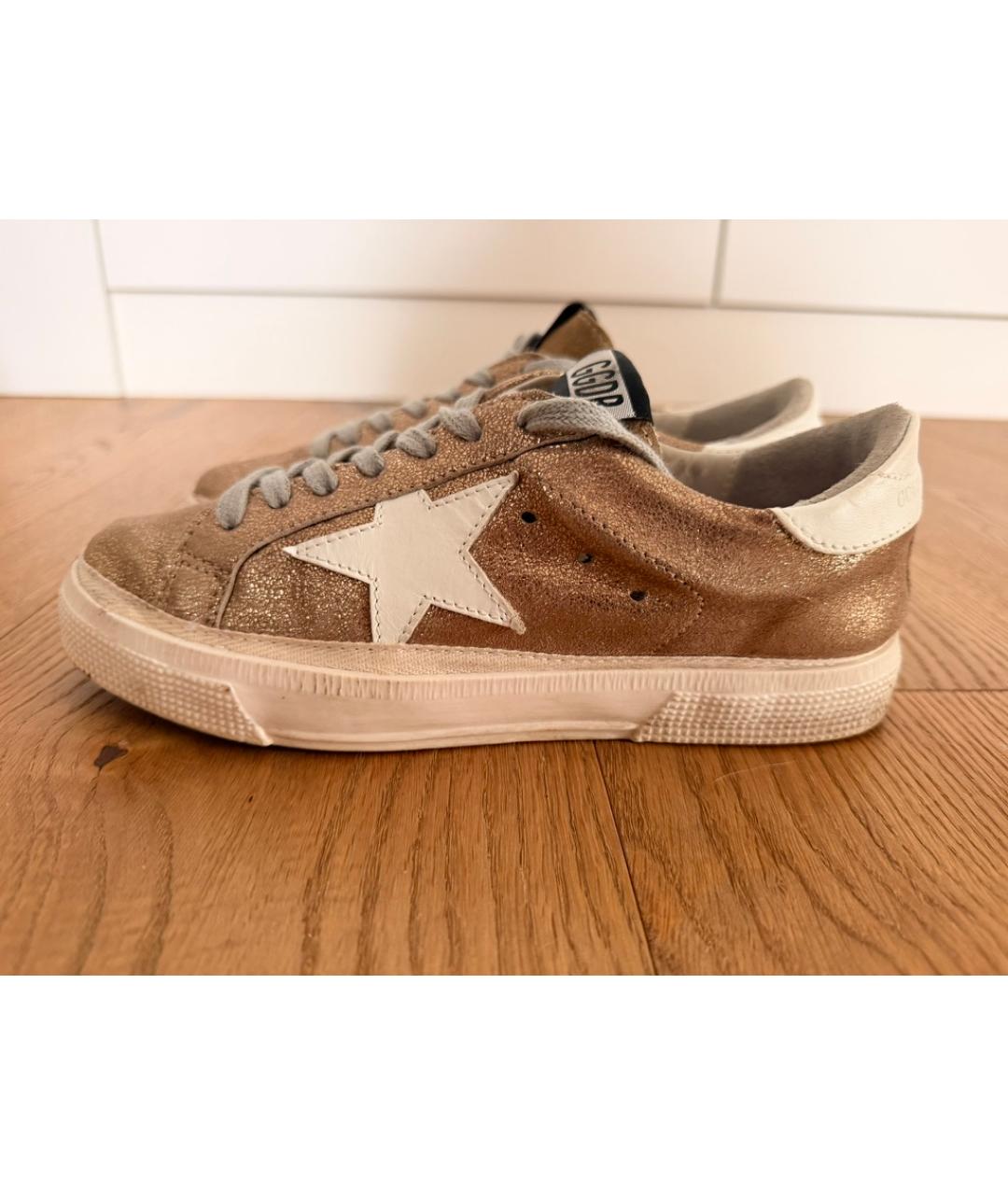 GOLDEN GOOSE Золотые кеды, фото 4