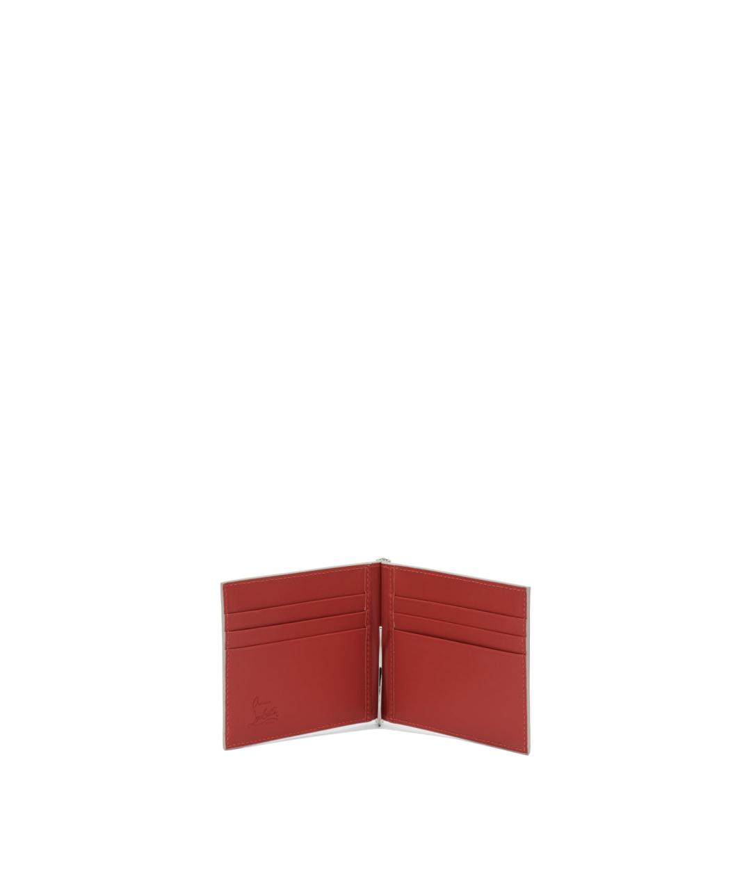 CHRISTIAN LOUBOUTIN Бежевый кожаный кошелек, фото 5