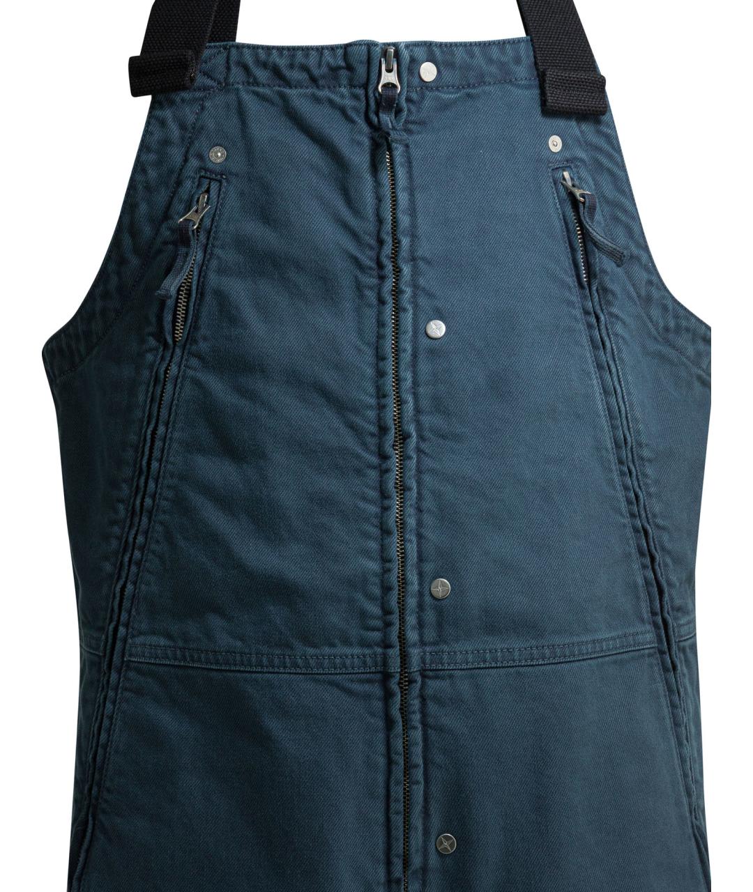STONE ISLAND Синие хлопковые прямые джинсы, фото 3