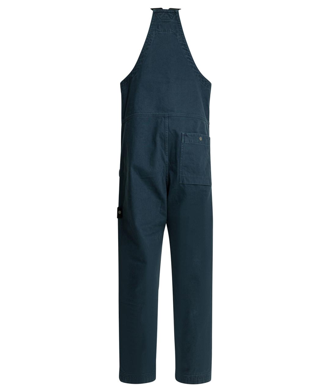 STONE ISLAND Синие хлопковые прямые джинсы, фото 2