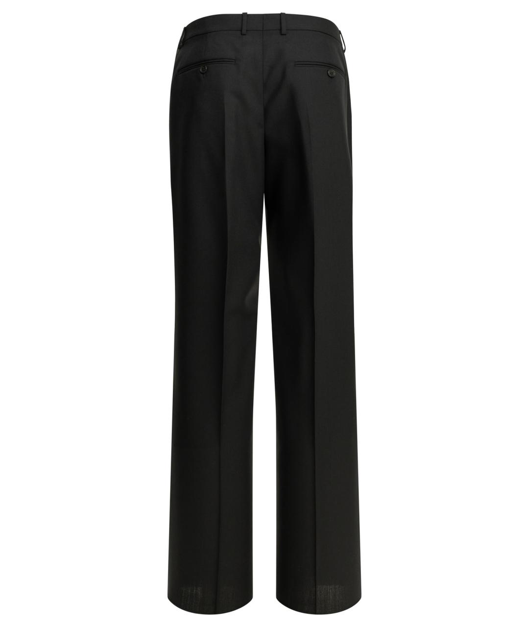 CELINE Черные шерстяные повседневные брюки, фото 2