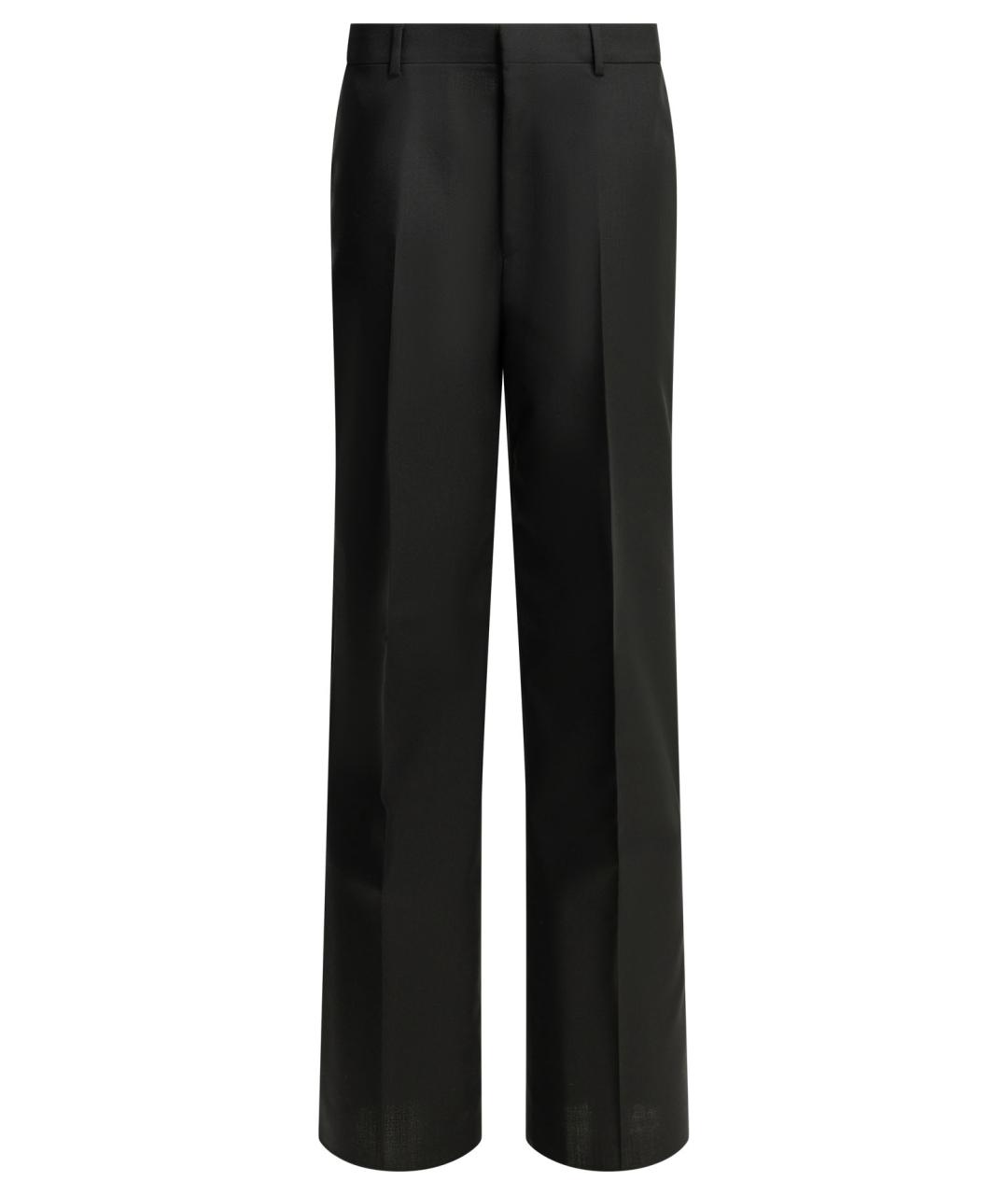 CELINE Черные шерстяные повседневные брюки, фото 1
