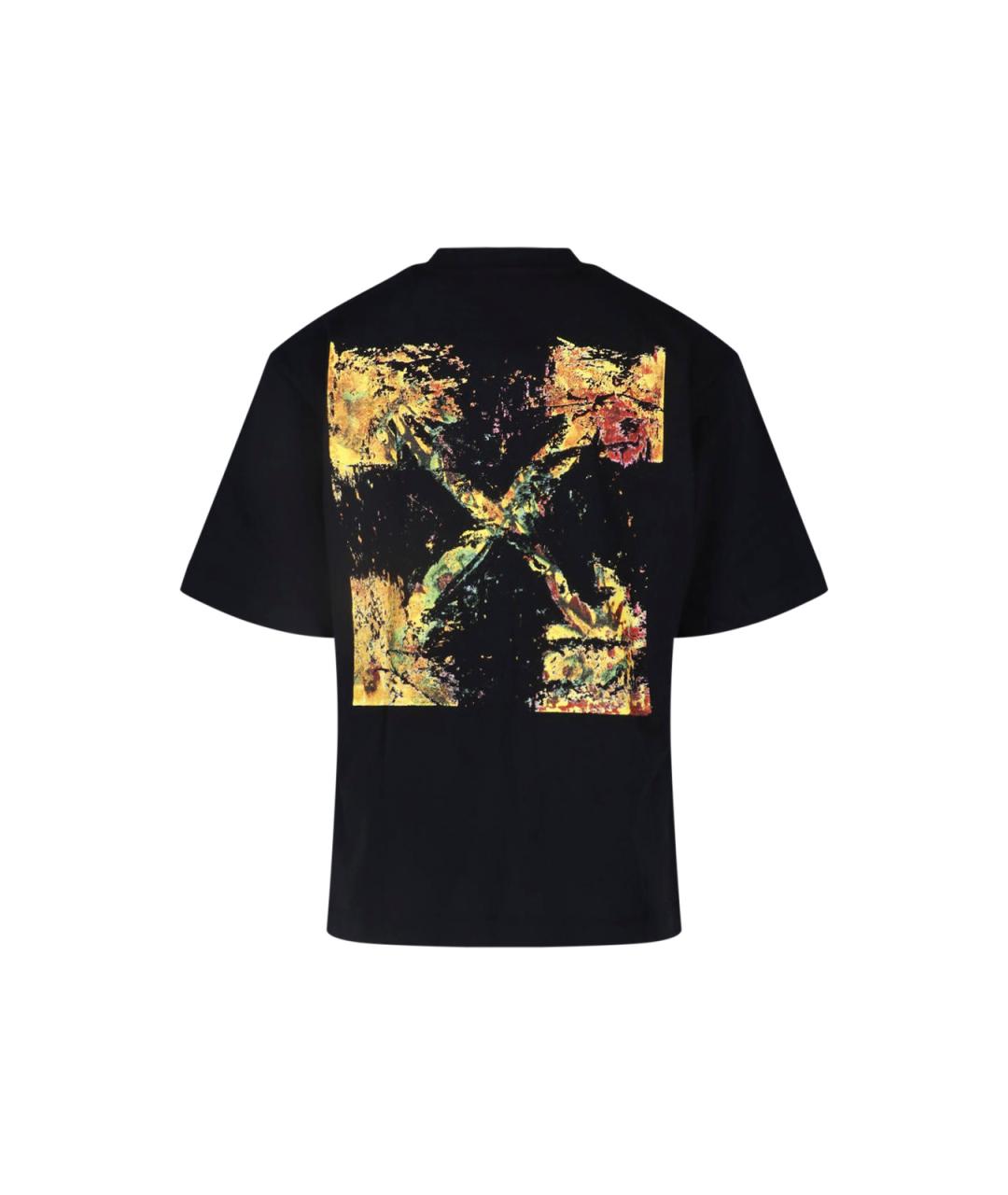 OFF-WHITE Черная хлопковая футболка, фото 2
