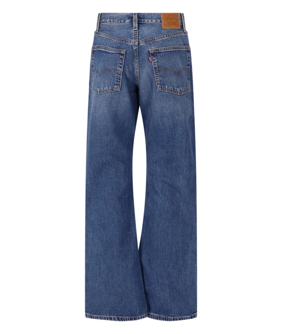 LEVI'S Синие хлопковые прямые джинсы, фото 2