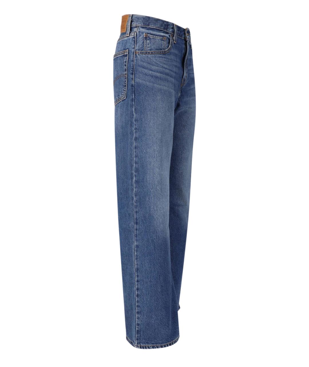 LEVI'S Синие хлопковые прямые джинсы, фото 3