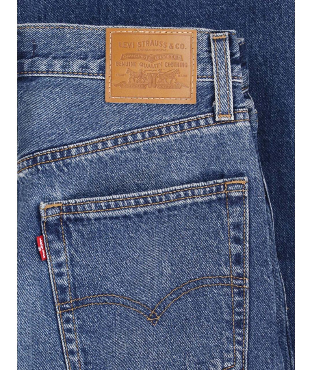 LEVI'S Синие хлопковые прямые джинсы, фото 5
