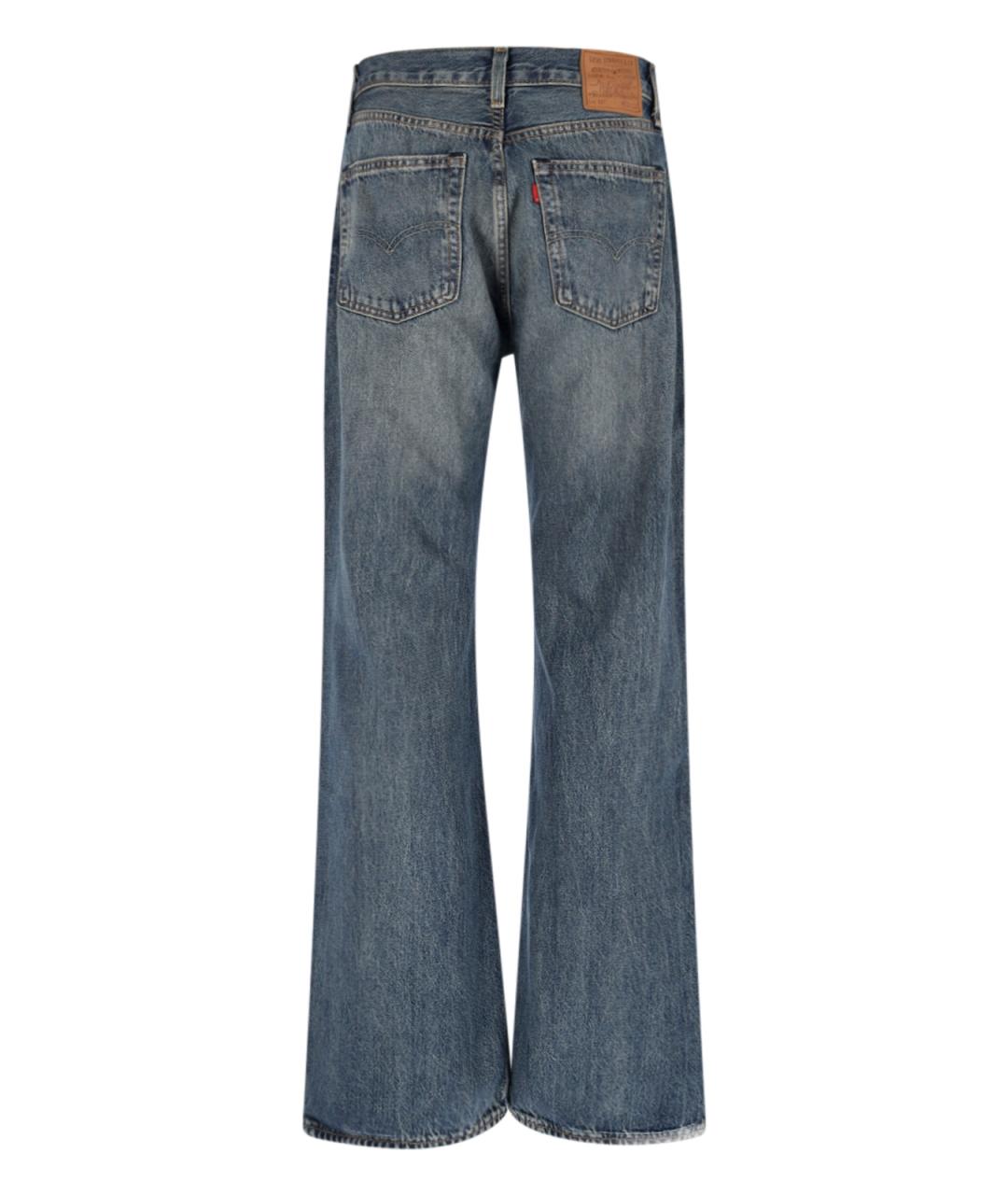 LEVI'S Синие хлопковые прямые джинсы, фото 2