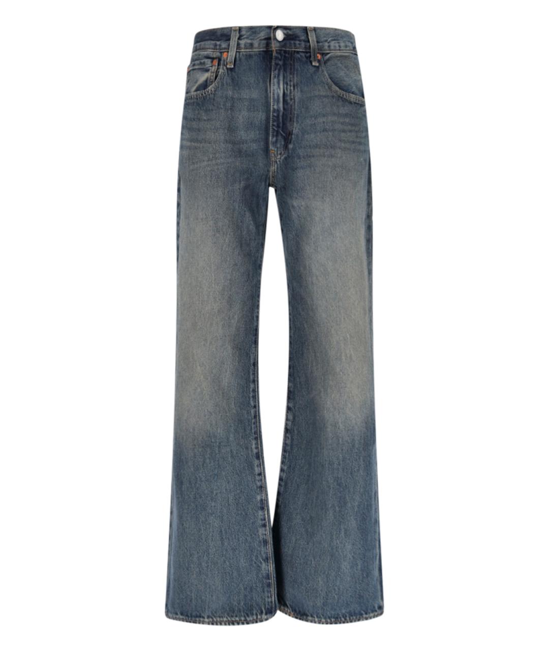 LEVI'S Синие хлопковые прямые джинсы, фото 1
