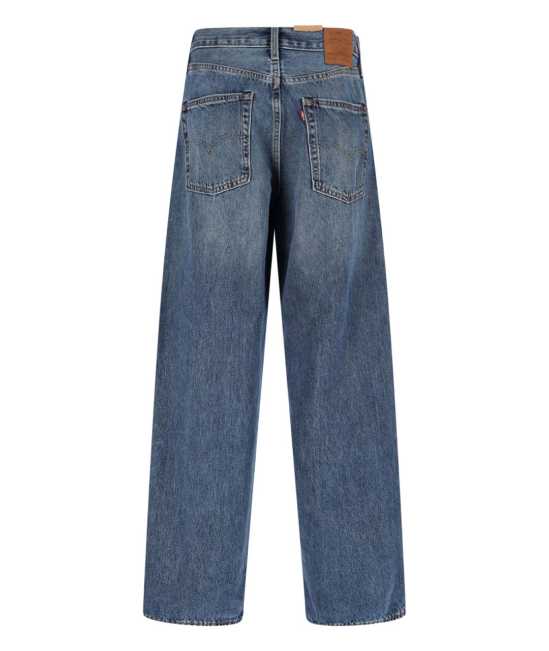 LEVI'S Синие хлопковые прямые джинсы, фото 3