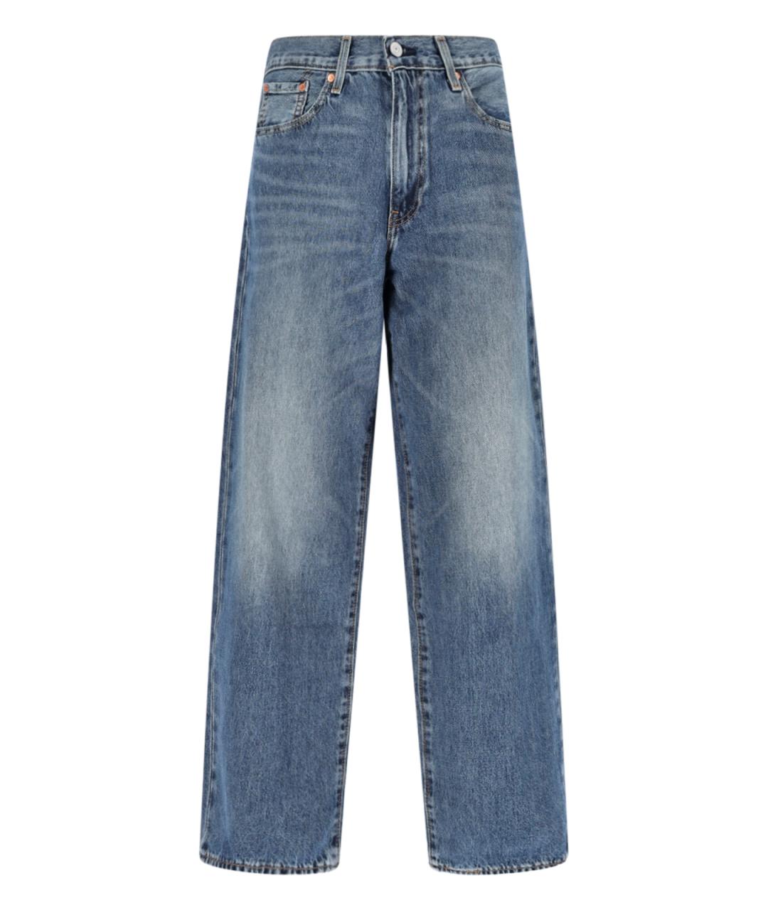 LEVI'S Синие хлопковые прямые джинсы, фото 1