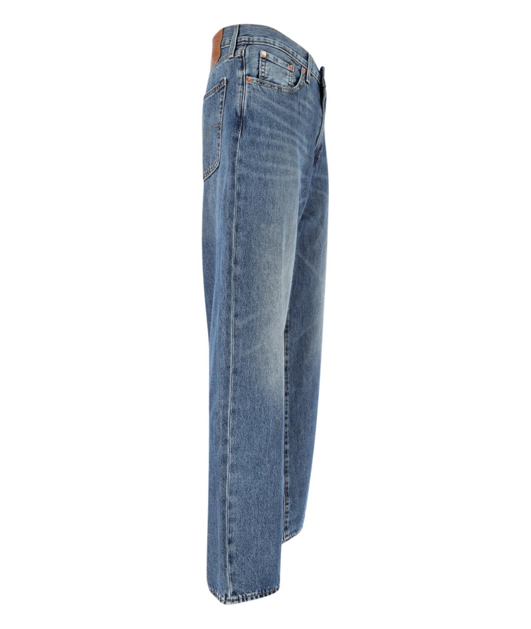 LEVI'S Синие хлопковые прямые джинсы, фото 2