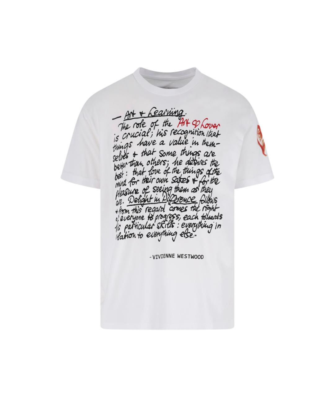 VIVIENNE WESTWOOD Белая хлопковая футболка, фото 1