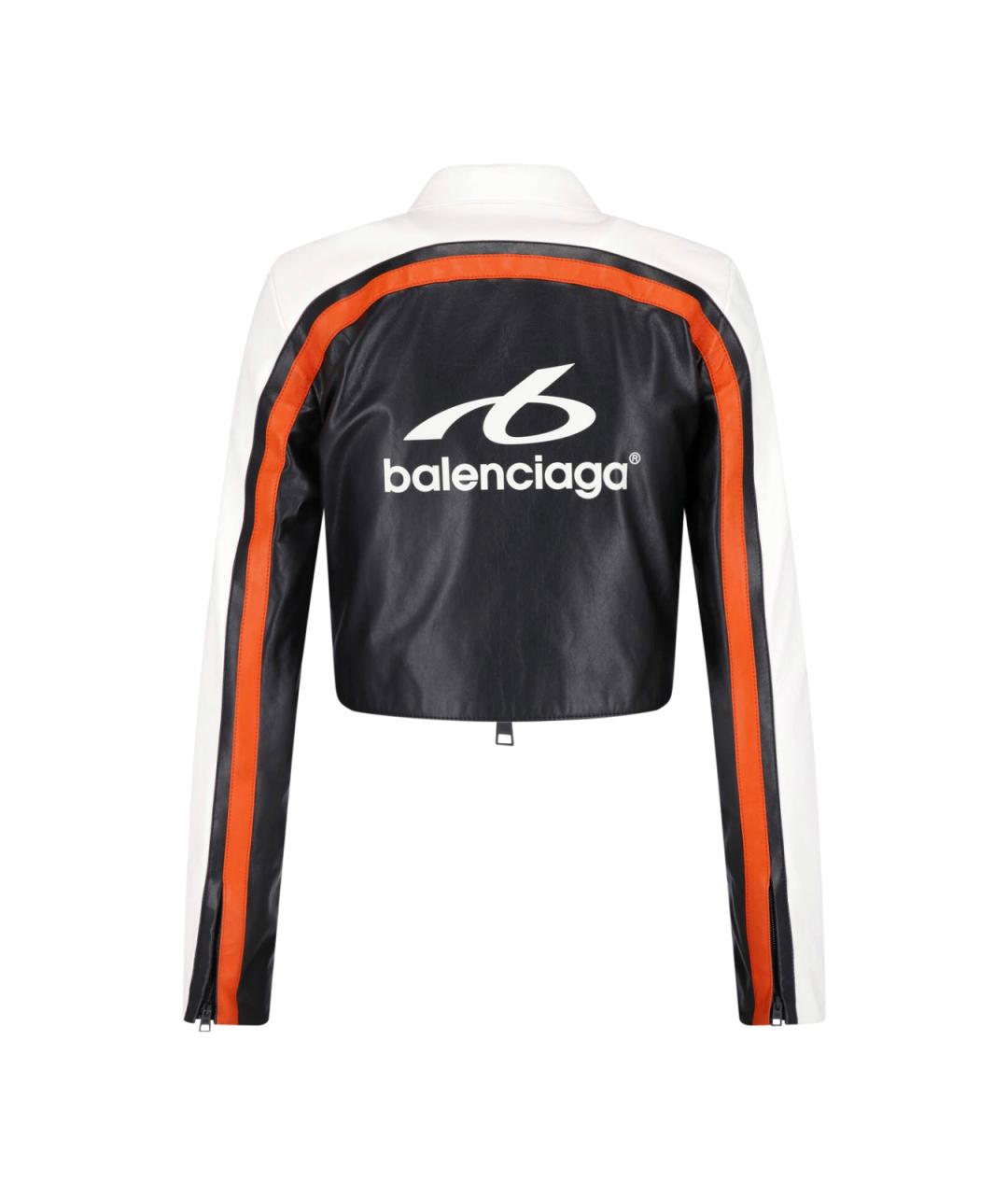 BALENCIAGA Черная кожаная куртка, фото 2