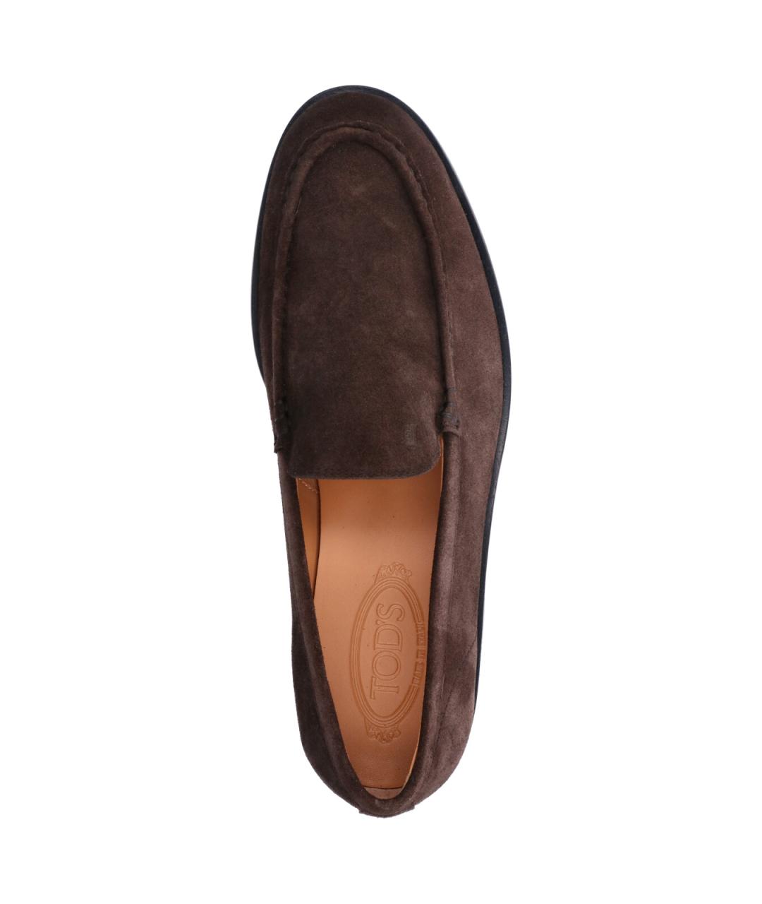 TOD'S Коричневые кожаные лоферы, фото 5