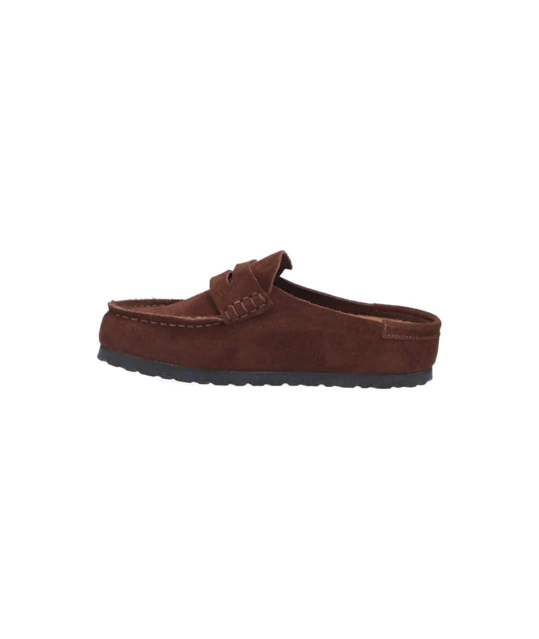 BIRKENSTOCK Коричневые замшевые сабо, фото 3