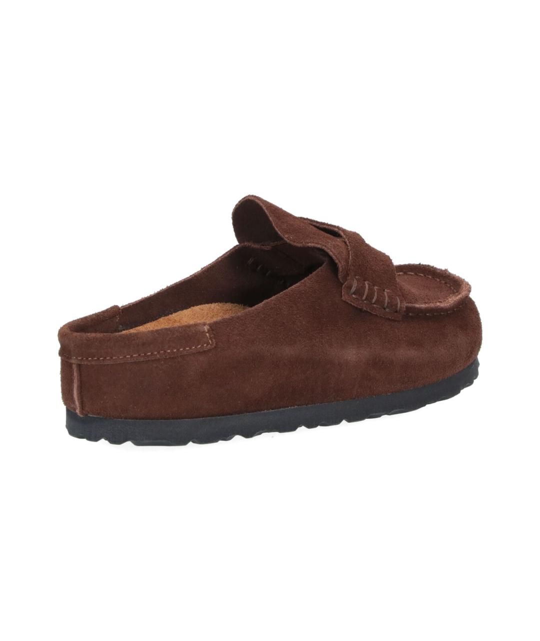 BIRKENSTOCK Коричневые замшевые сабо, фото 4