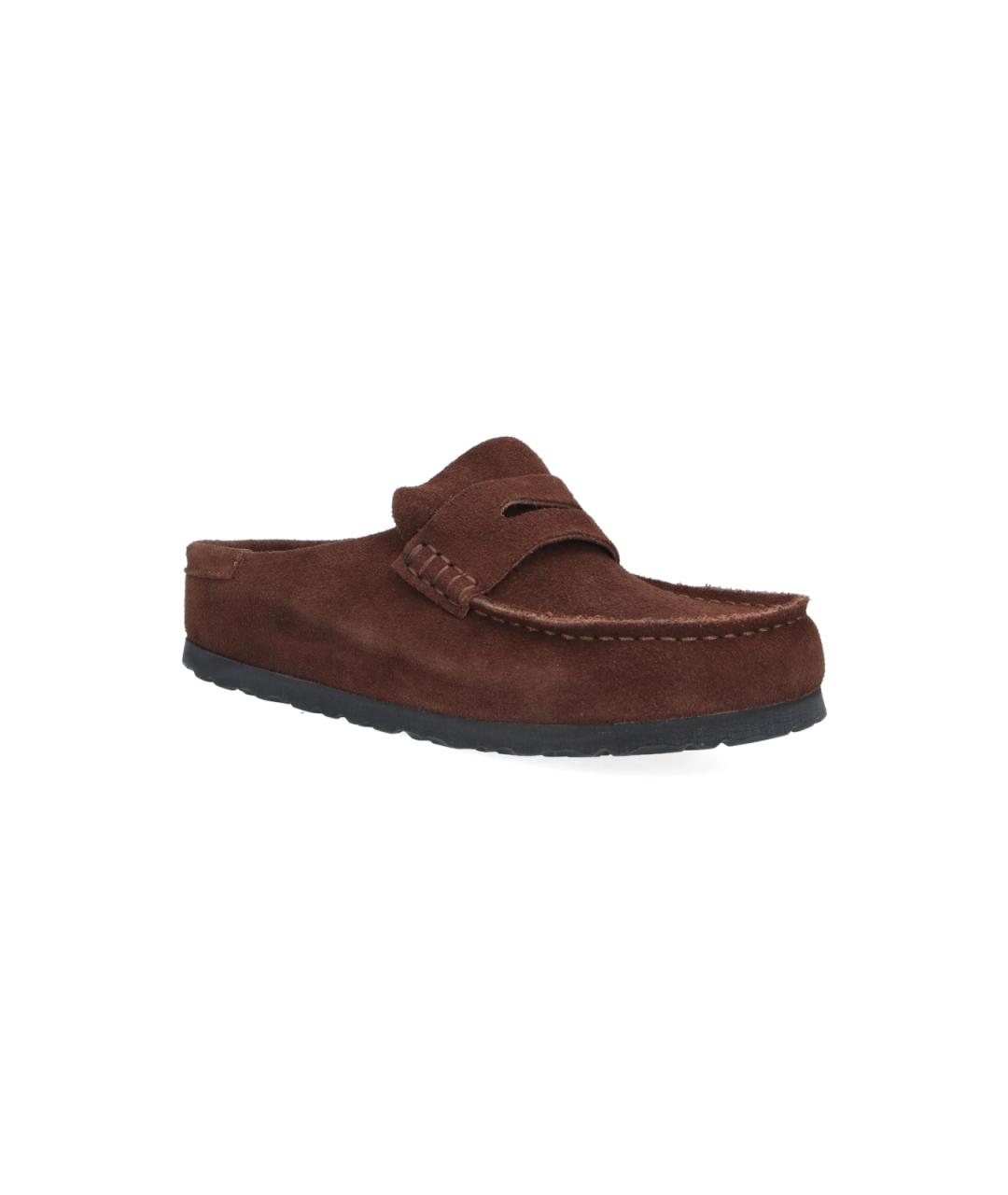 BIRKENSTOCK Коричневые замшевые сабо, фото 2