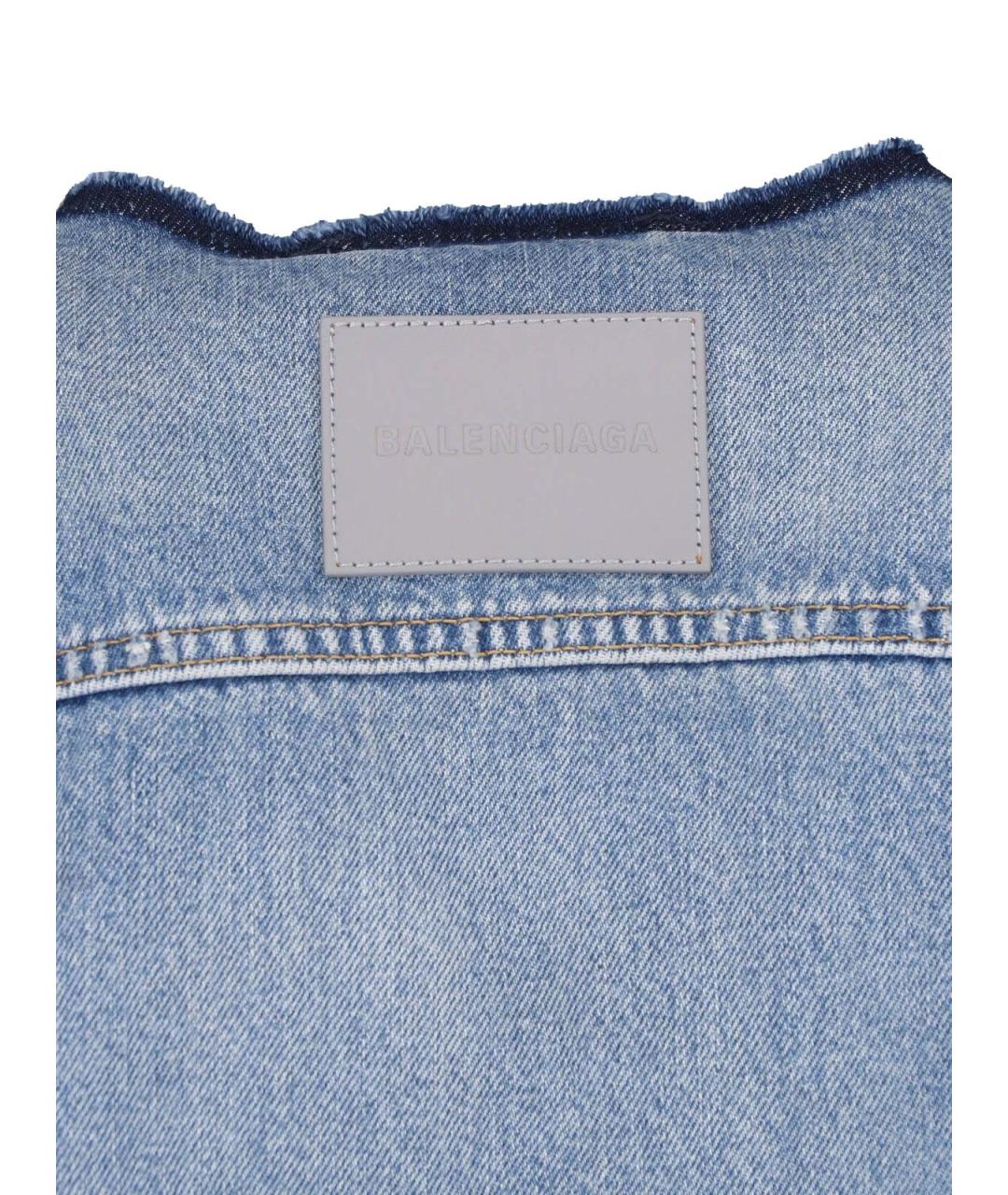 BALENCIAGA Синяя хлопковая куртка, фото 3