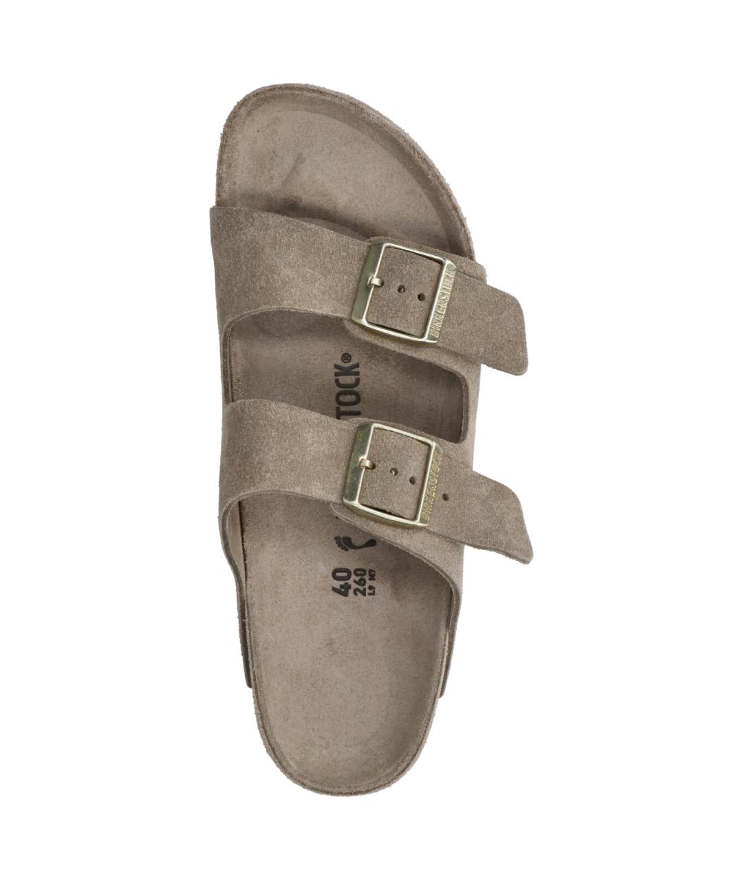 BIRKENSTOCK Коричневые кожаные шлепанцы, фото 5