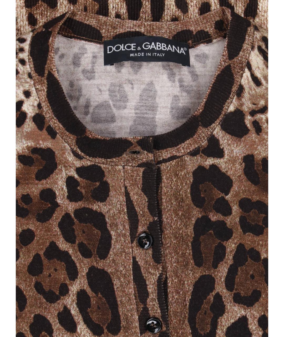 DOLCE&GABBANA Коричневый шерстяной джемпер / свитер, фото 3