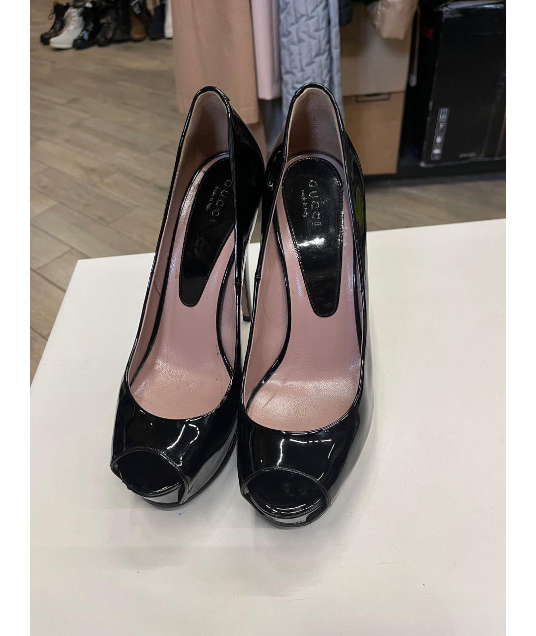 GUCCI Черные туфли из лакированной кожи, фото 7