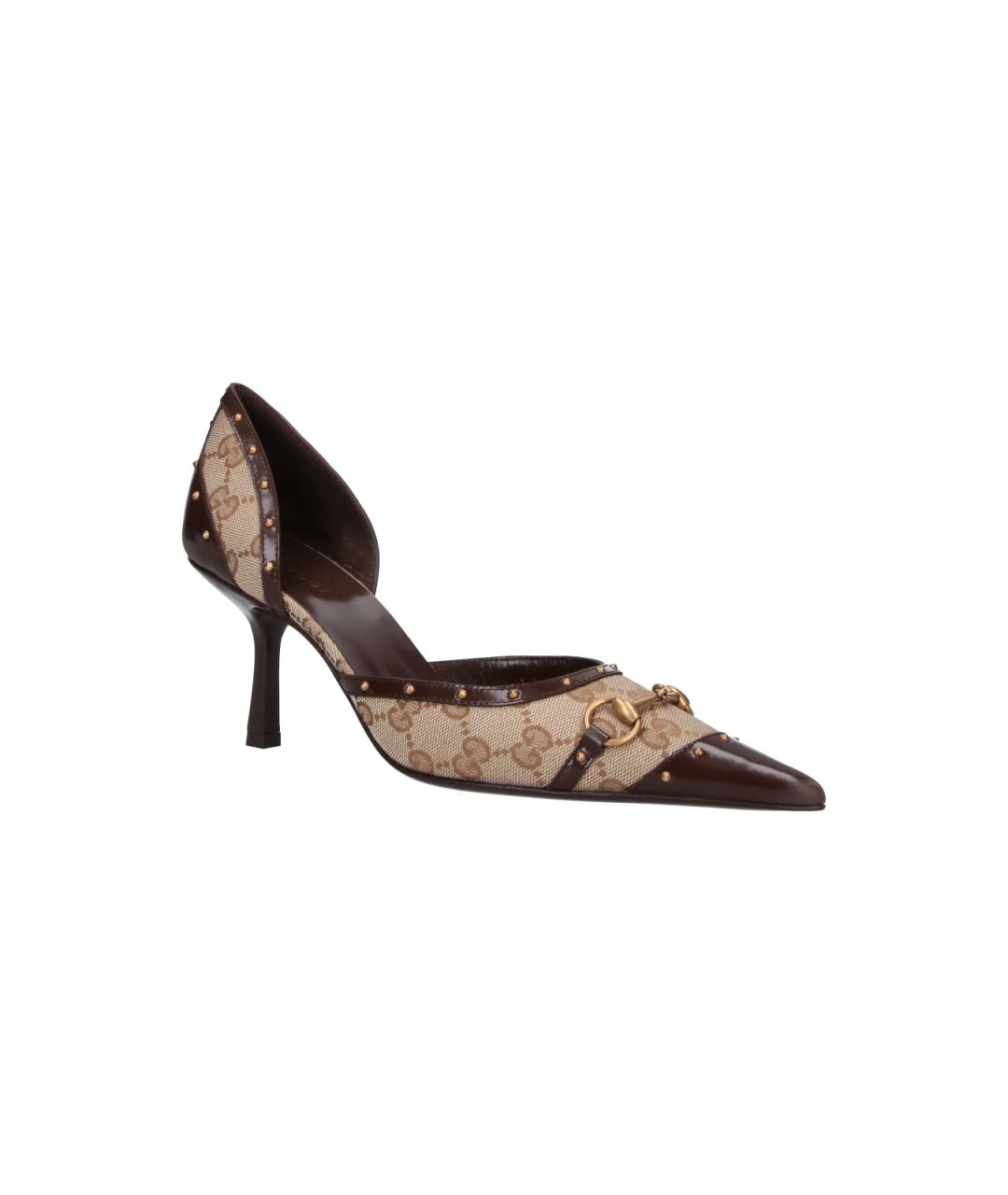 GUCCI Бежевые синтетические туфли, фото 2