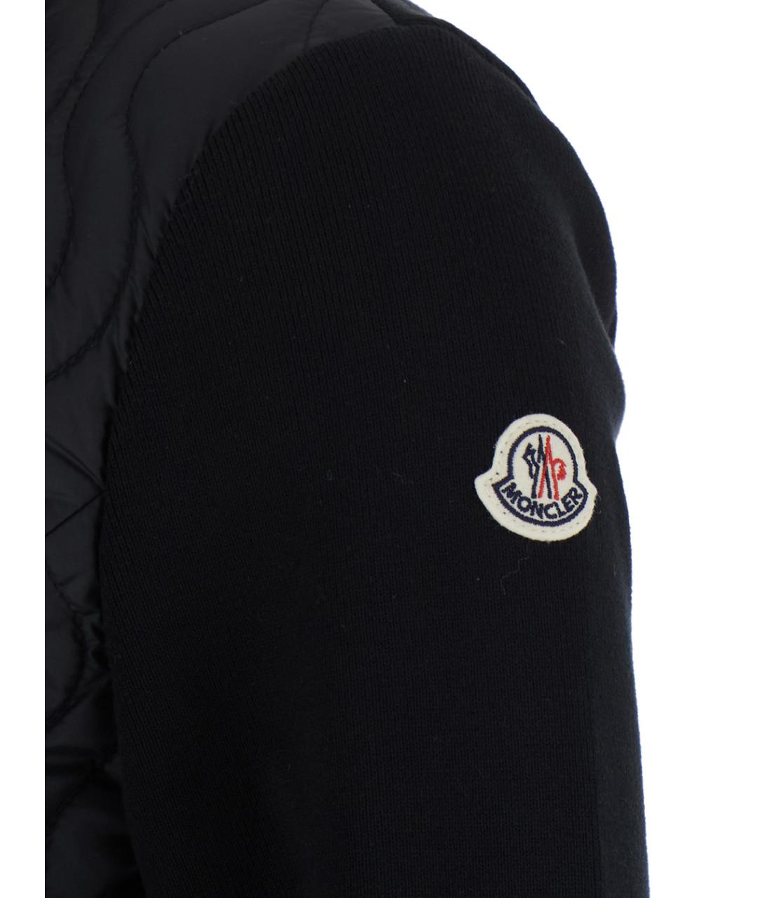 MONCLER Черный полиамидовый джемпер / свитер, фото 3