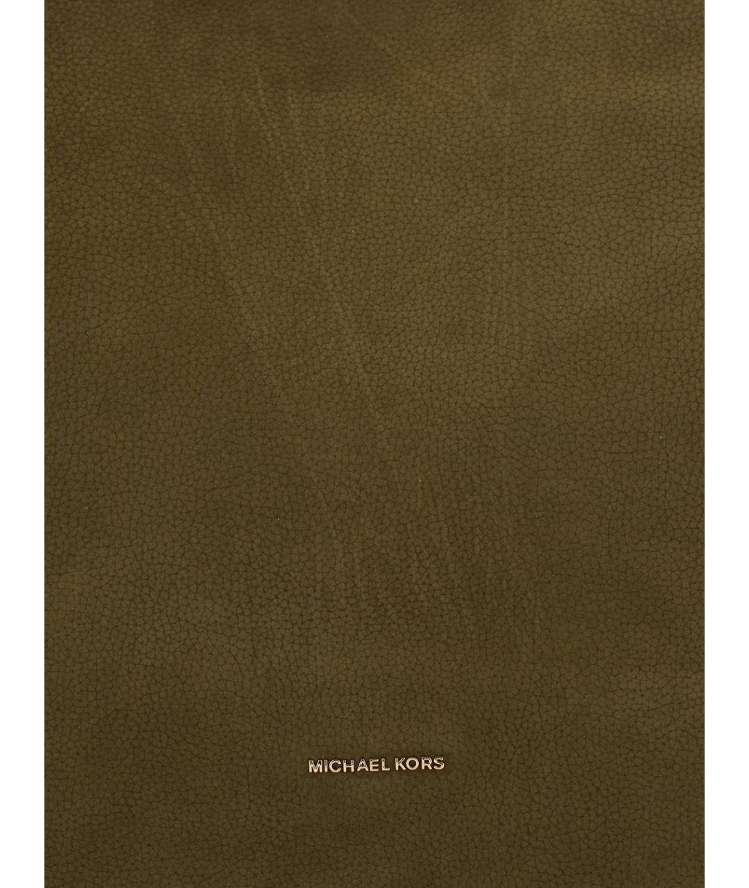 MICHAEL MICHAEL KORS Зеленая кожаная сумка через плечо, фото 3