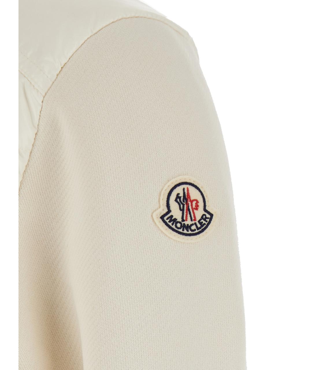 MONCLER Белый полиамидовый кардиган, фото 3