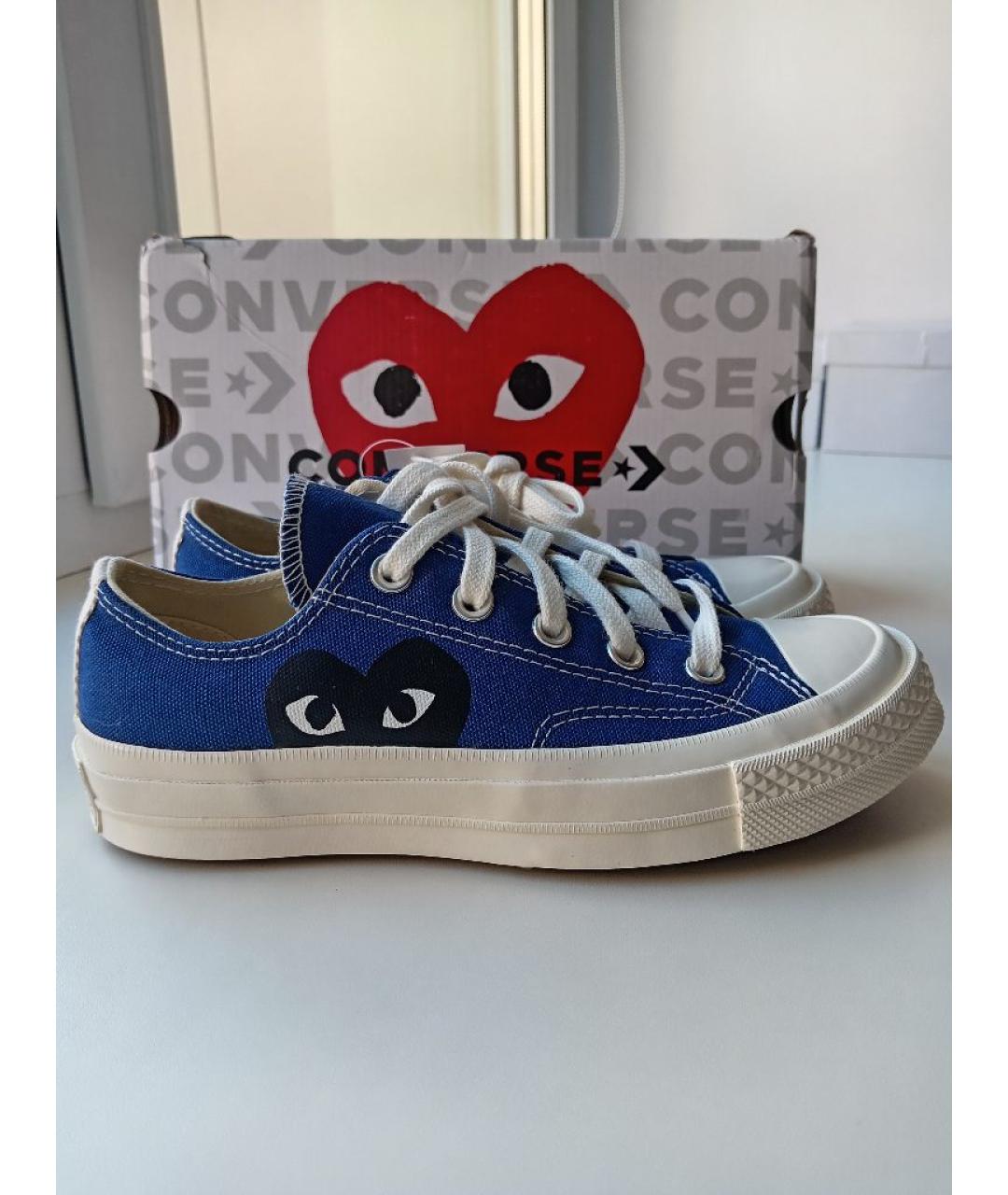 COMME DES GARÇONS PLAY Синие текстильные кеды, фото 10