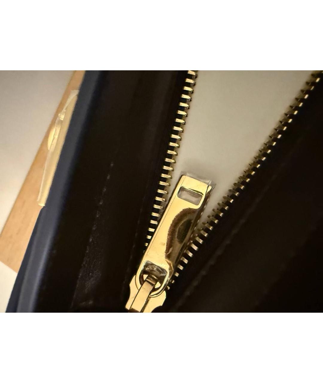FERRAGAMO Темно-синяя кожаная сумка через плечо, фото 5