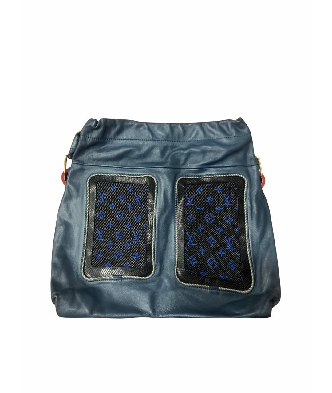 LOUIS VUITTON Синяя кожаная сумка через плечо, фото 1