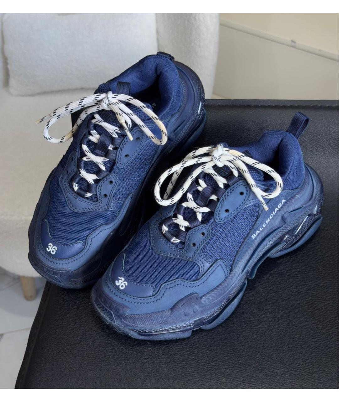 BALENCIAGA Темно-синие кроссовки, фото 3