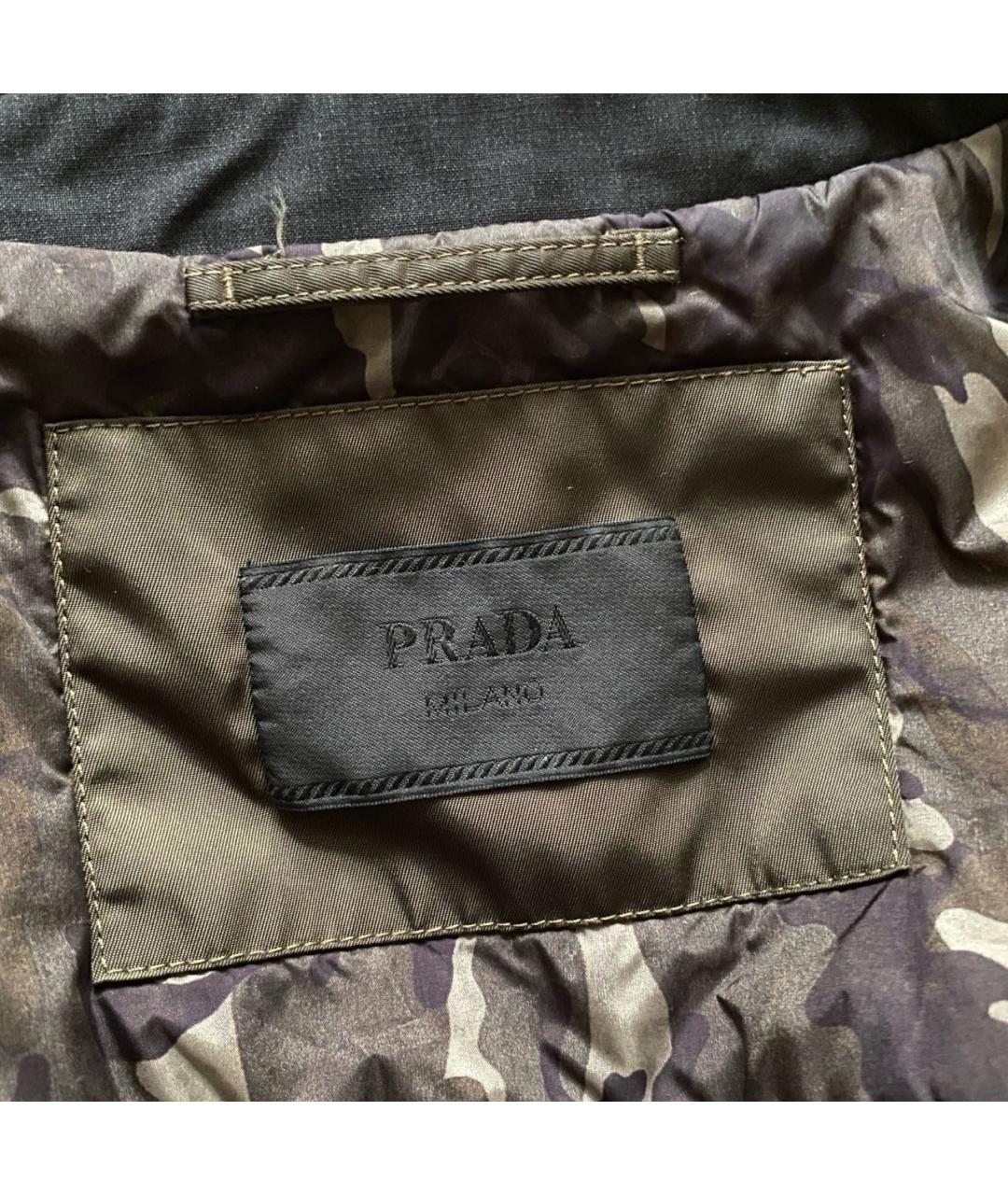 PRADA Антрацитовая полиэстеровая куртка, фото 3