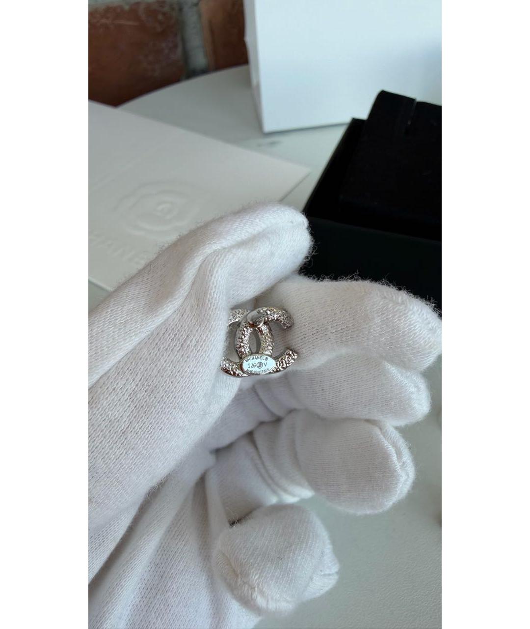CHANEL Серебряные металлические серьги, фото 3