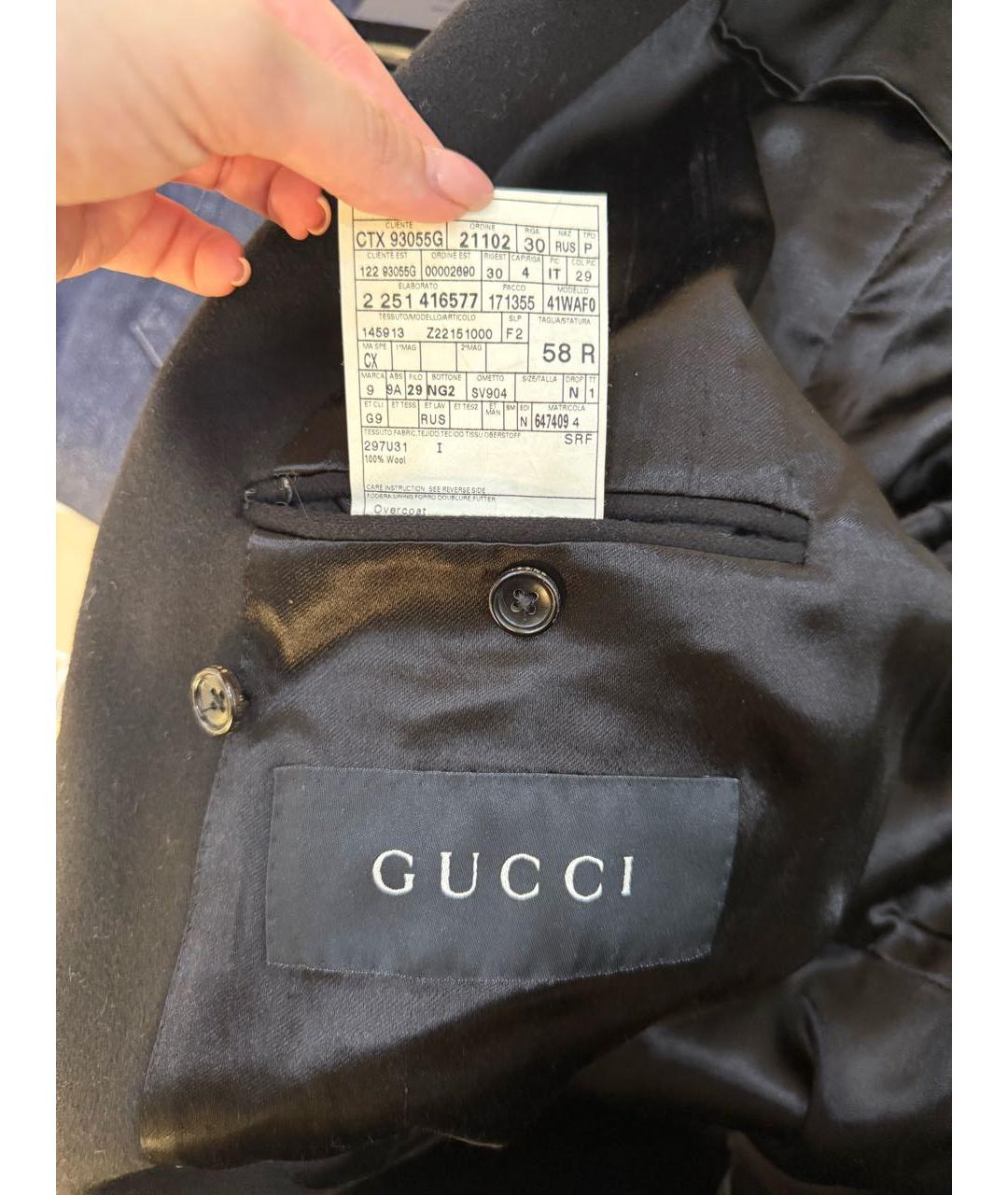 GUCCI Черное пальто, фото 4