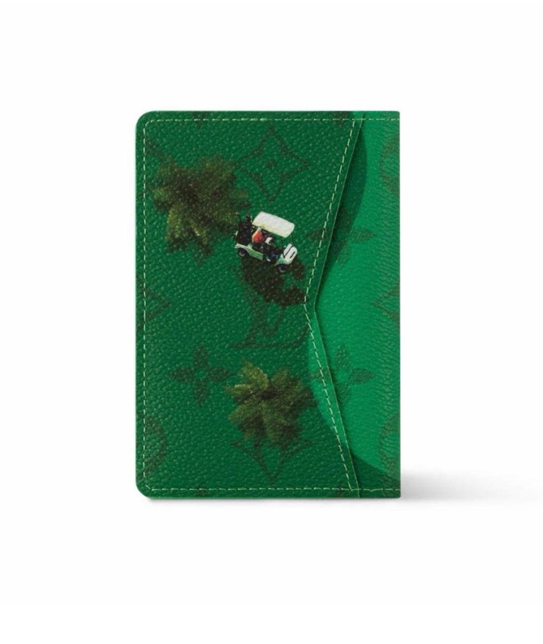 LOUIS VUITTON Зеленый кошелек, фото 3