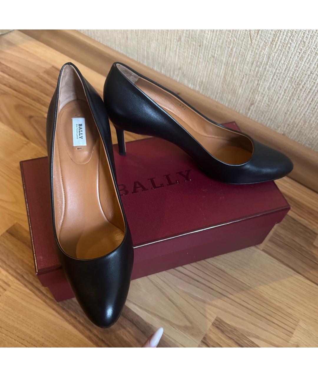 BALLY Черные кожаные туфли, фото 5