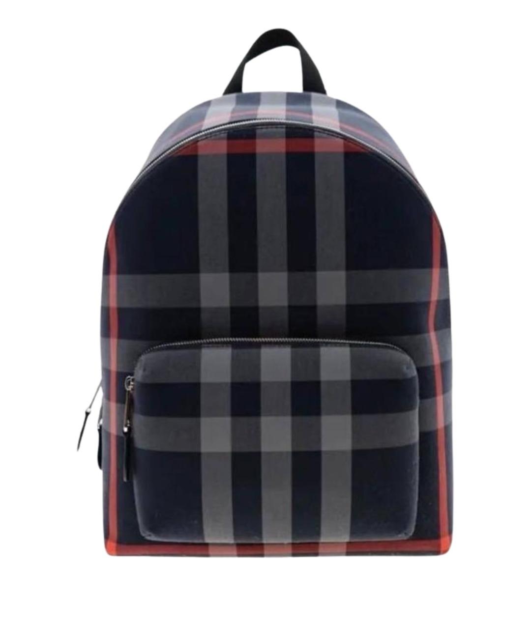 BURBERRY Темно-синий тканевый рюкзак, фото 1