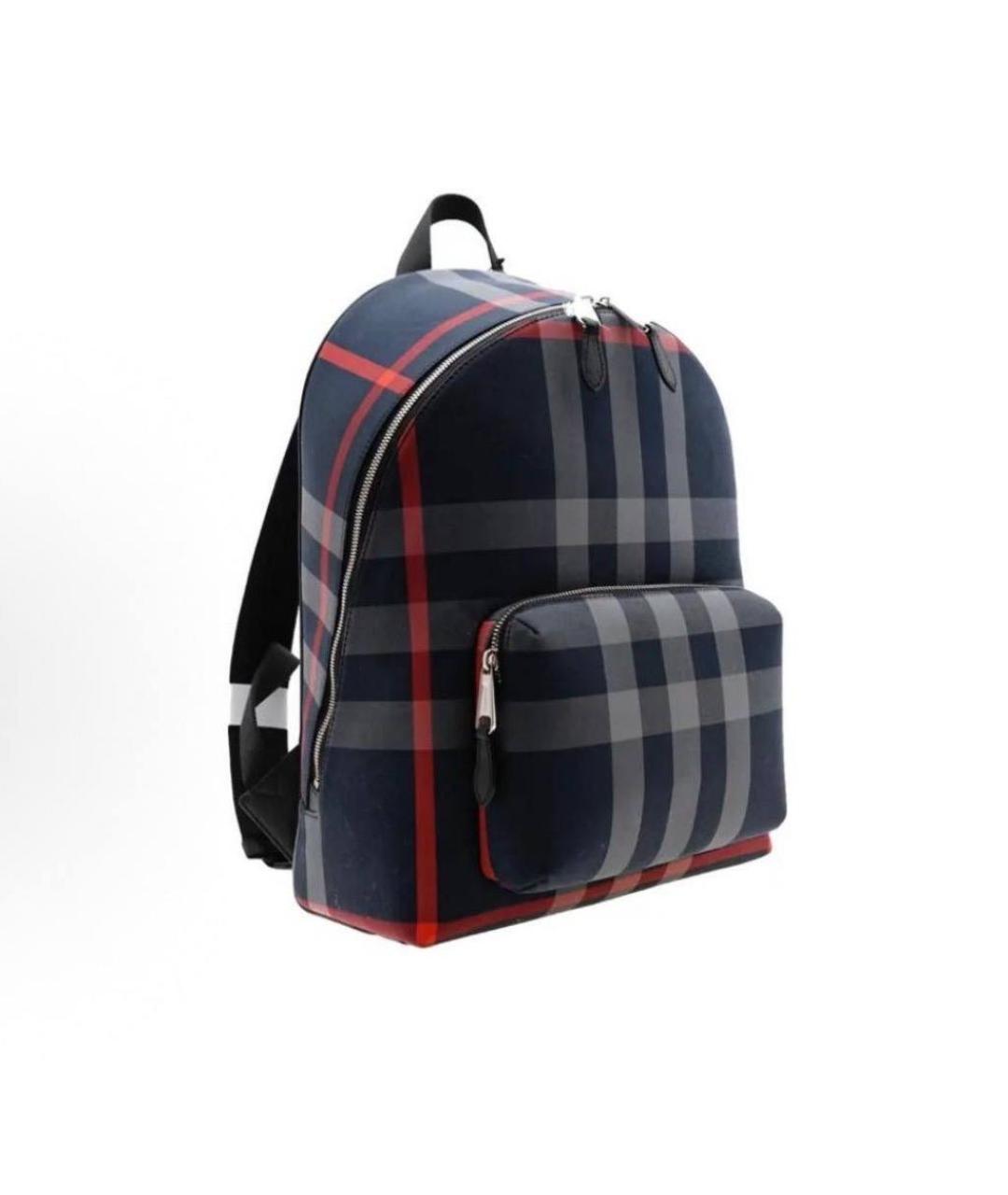 BURBERRY Темно-синий тканевый рюкзак, фото 2