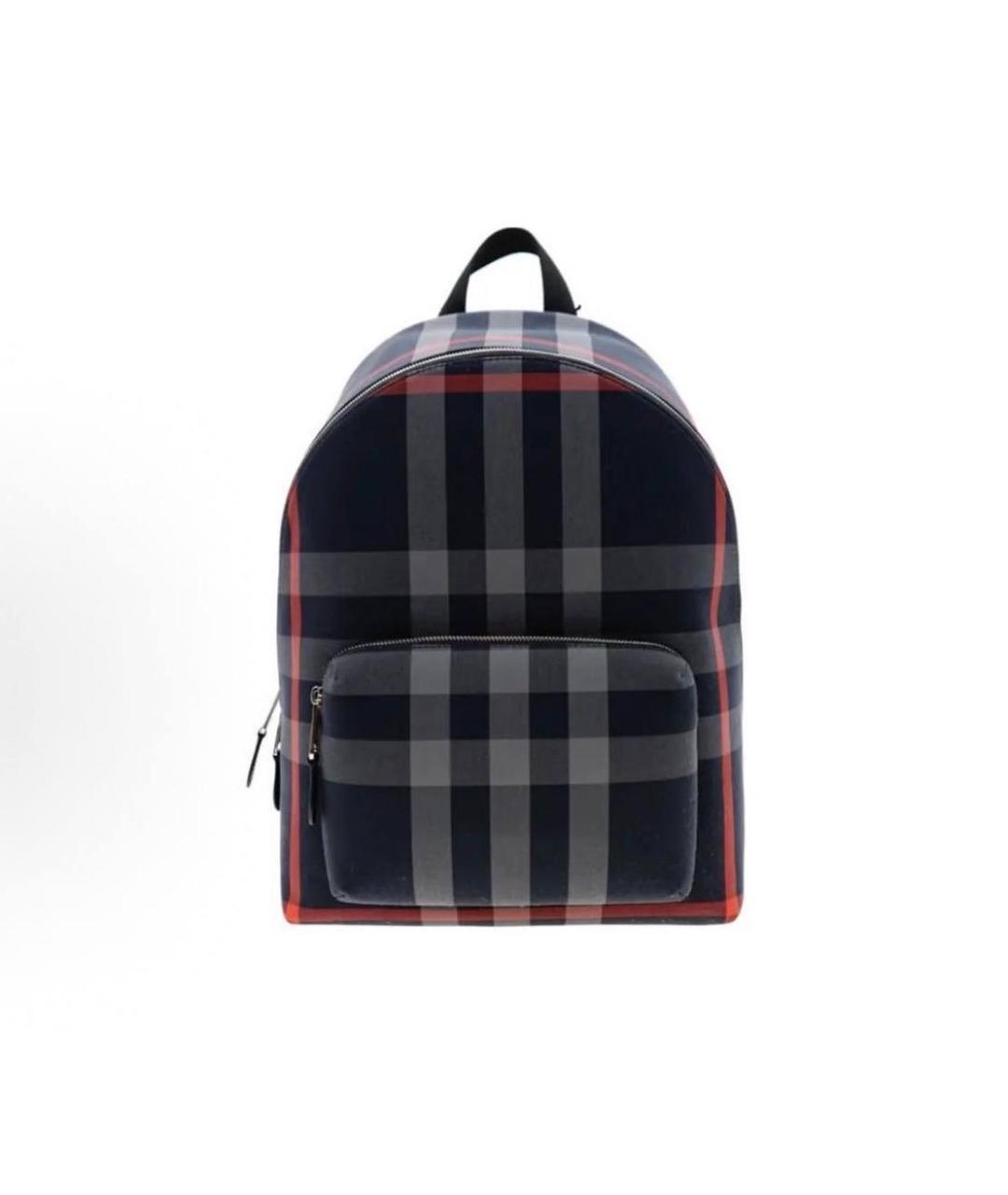 BURBERRY Темно-синий тканевый рюкзак, фото 6
