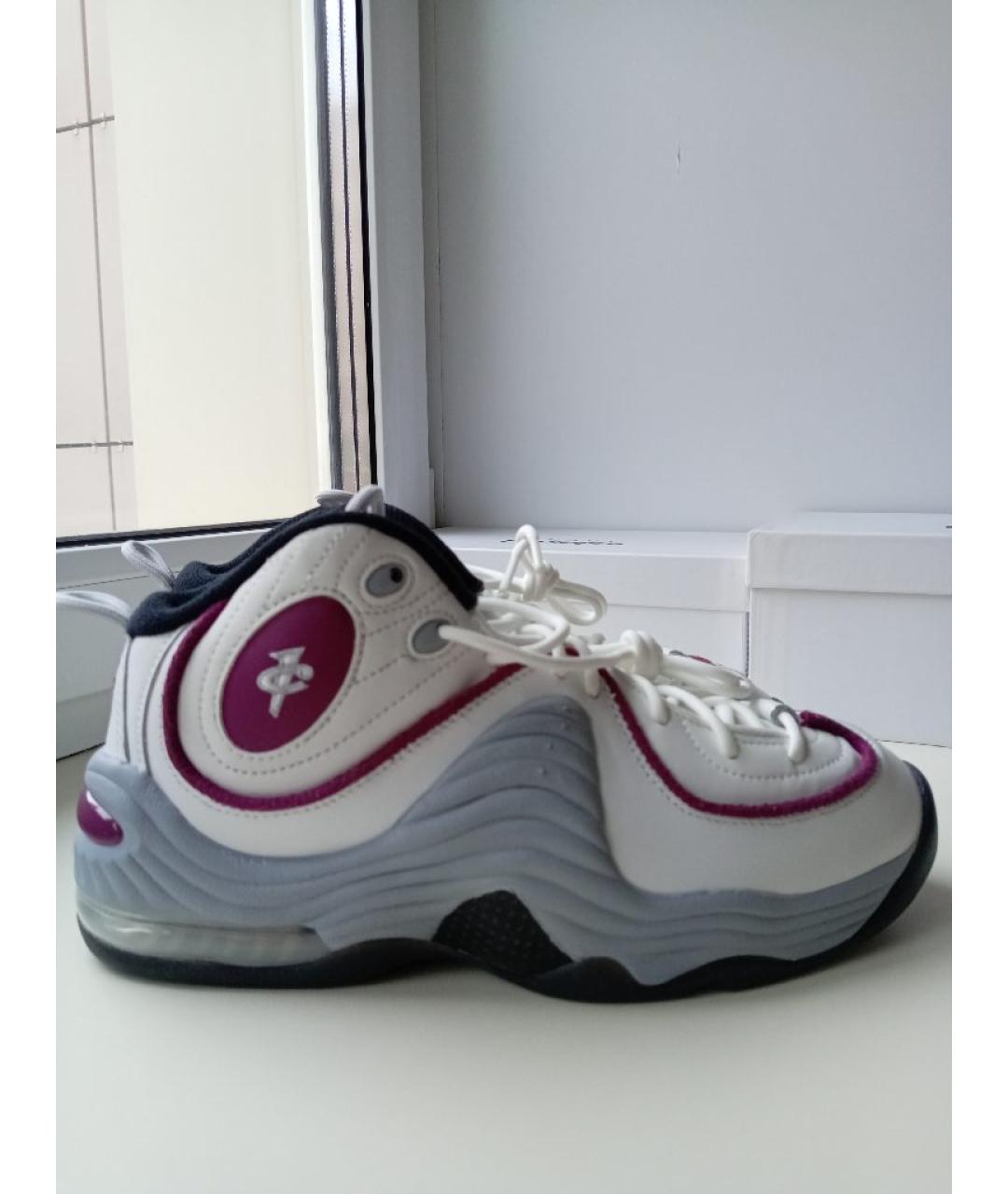 NIKE Белые кожаные кроссовки, фото 10