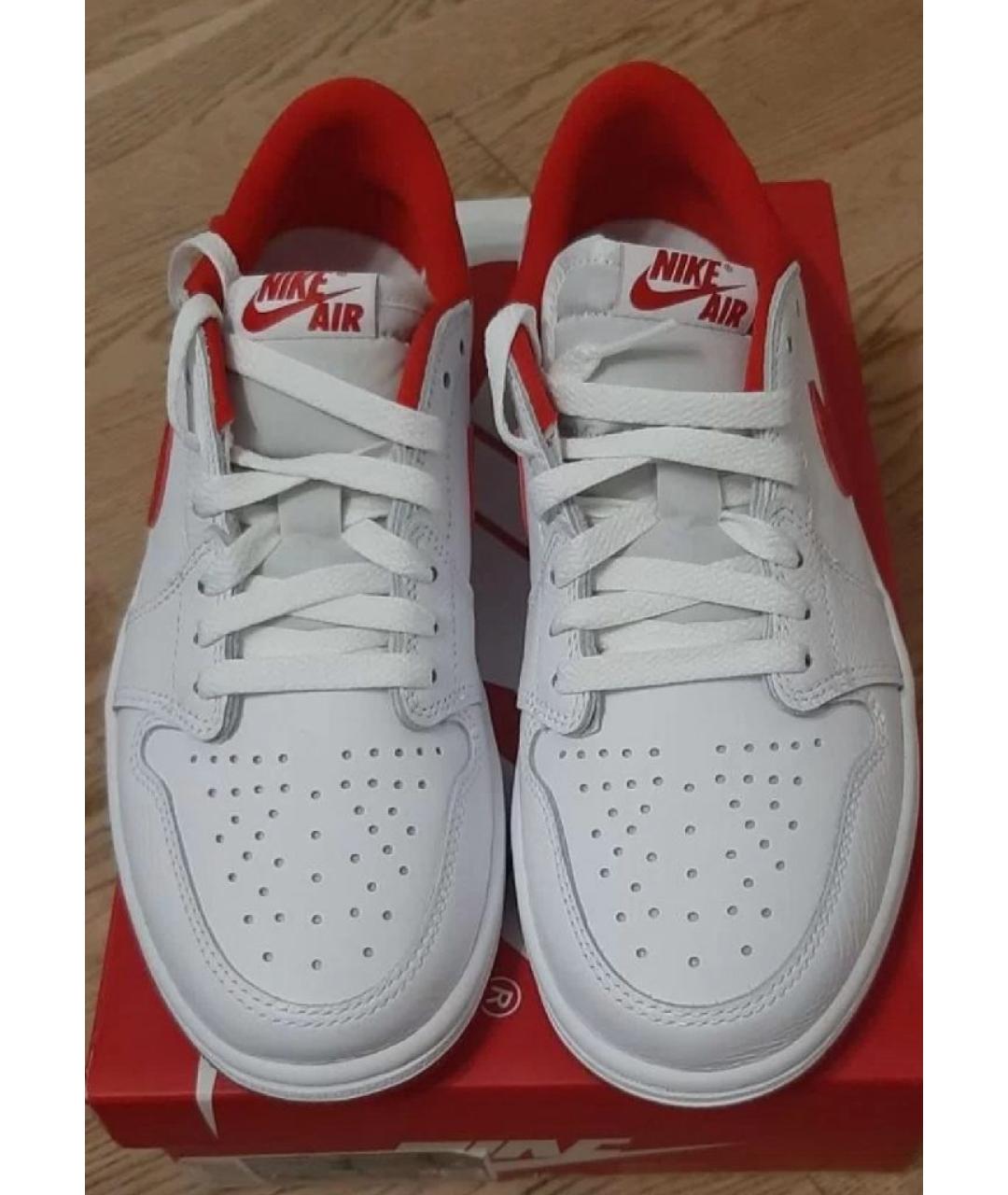 NIKE Белые кожаные низкие кроссовки / кеды, фото 8