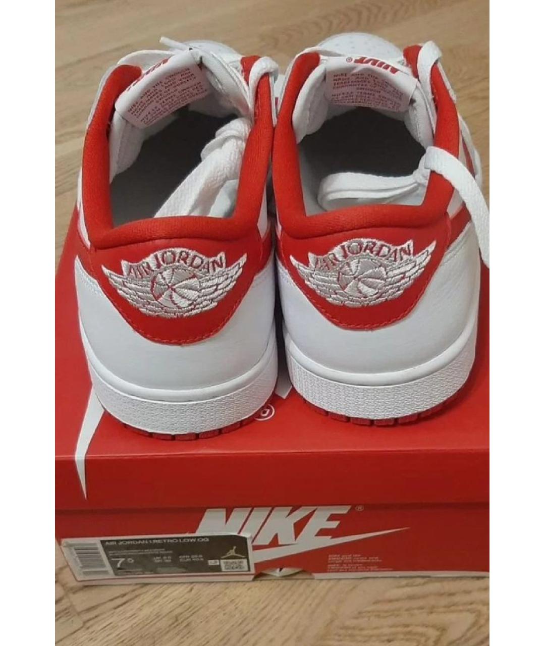 NIKE Белые кожаные низкие кроссовки / кеды, фото 9