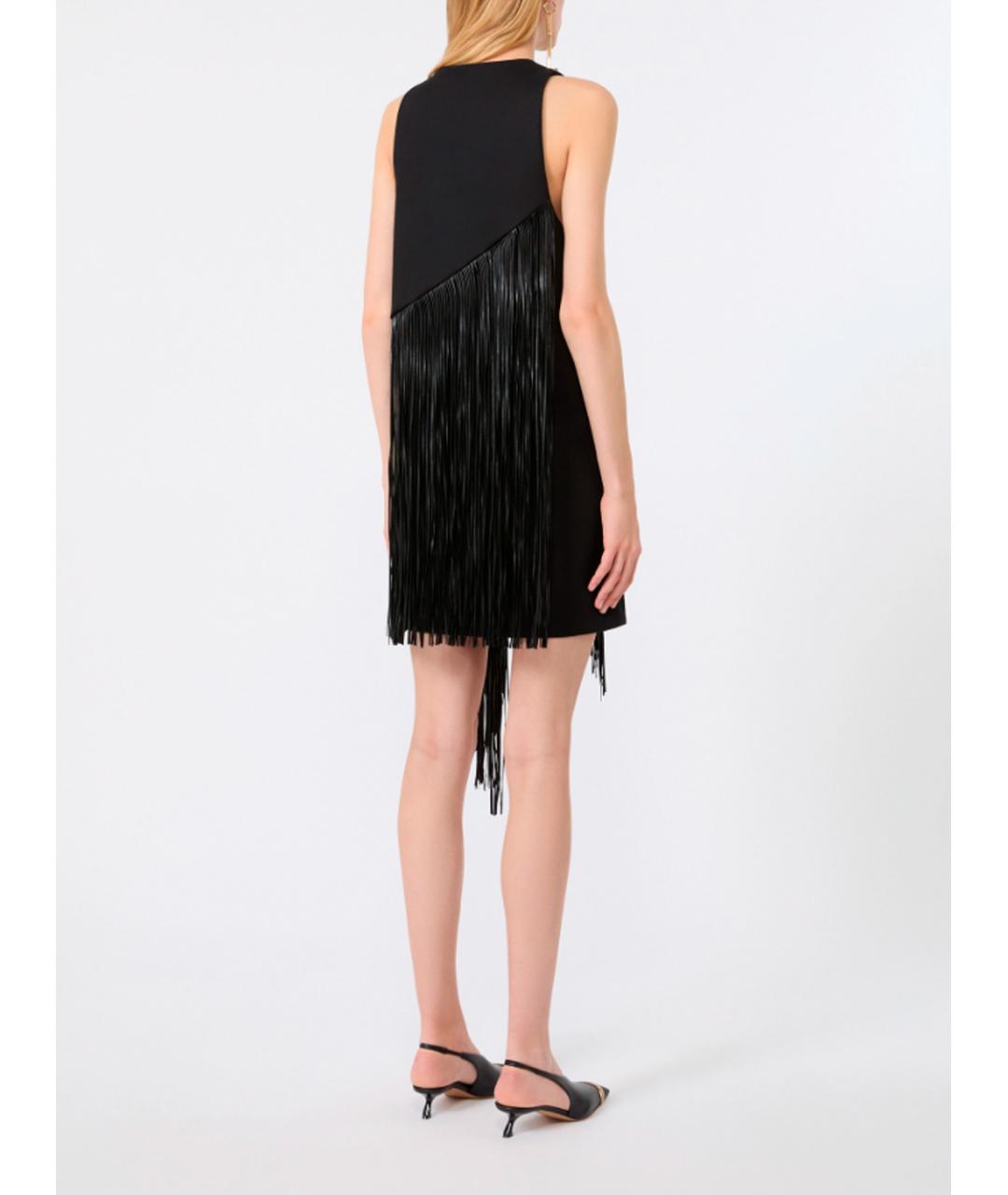 SPORTMAX Черное хлопковое коктейльное платье, фото 5