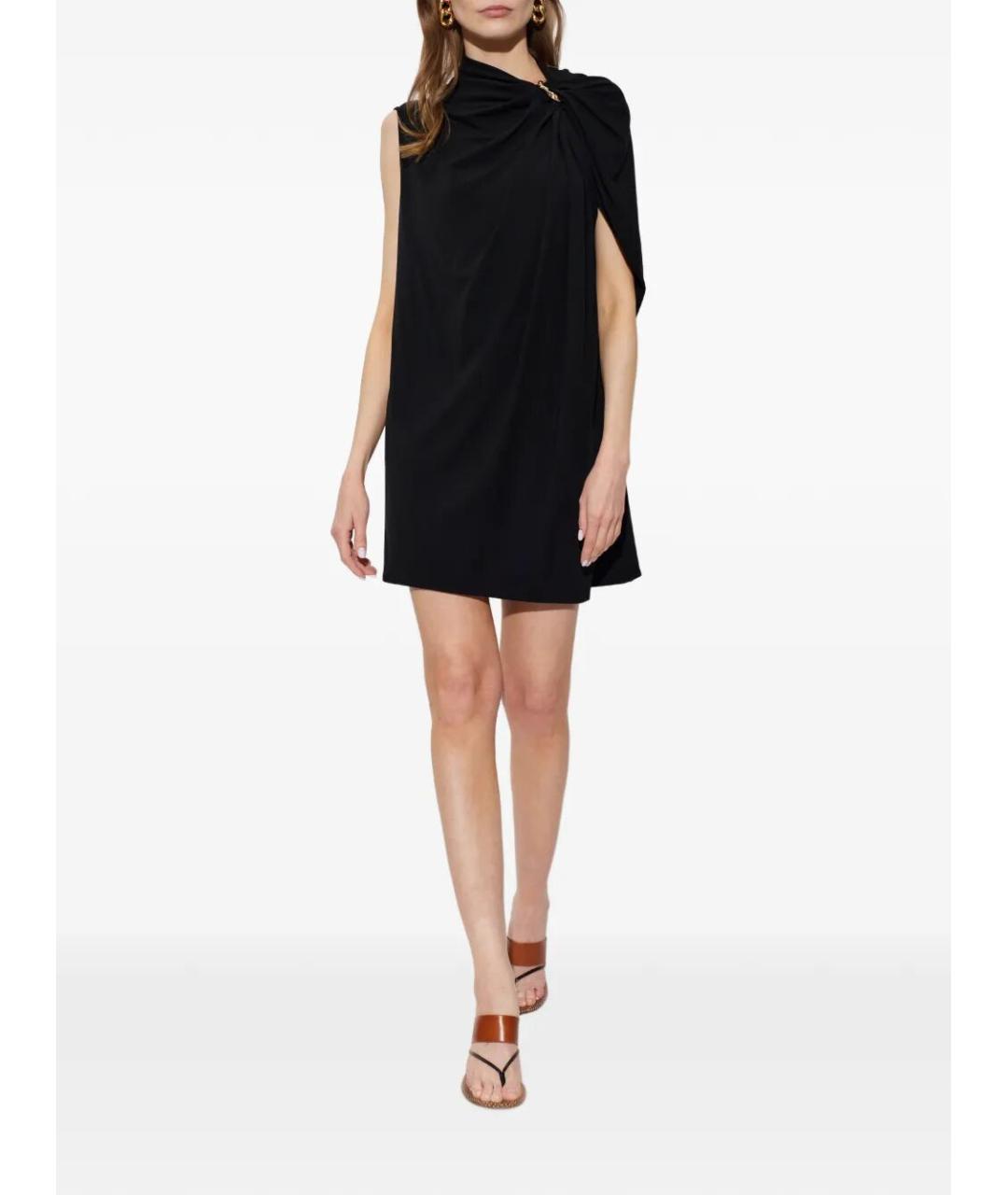 SPORTMAX Черное вискозное повседневное платье, фото 2