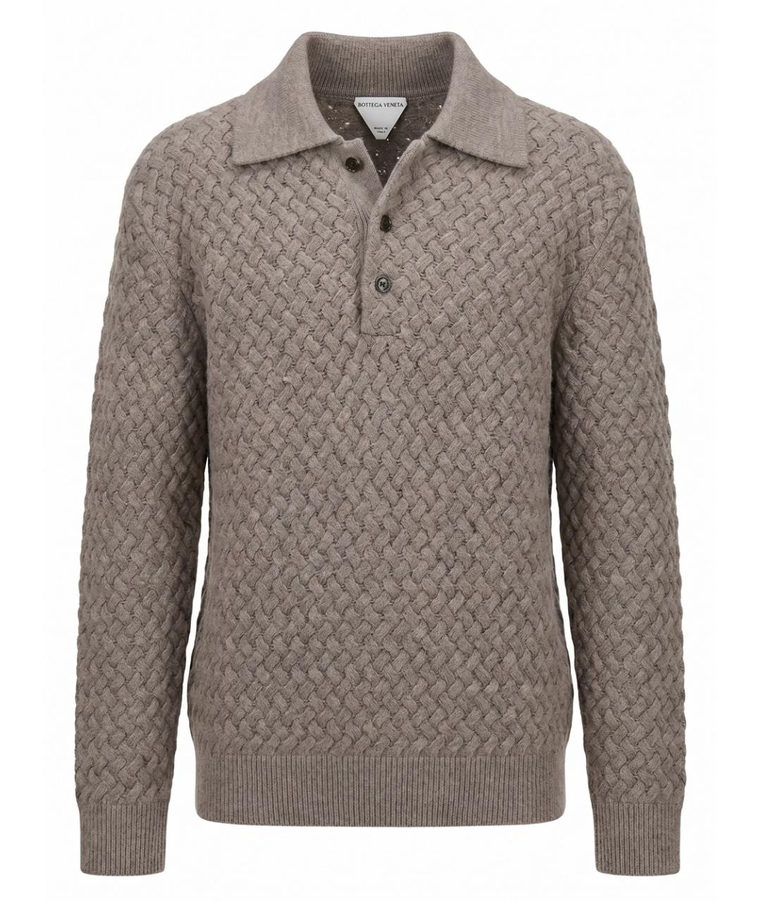 BOTTEGA VENETA Коричневый шерстяной джемпер / свитер, фото 1