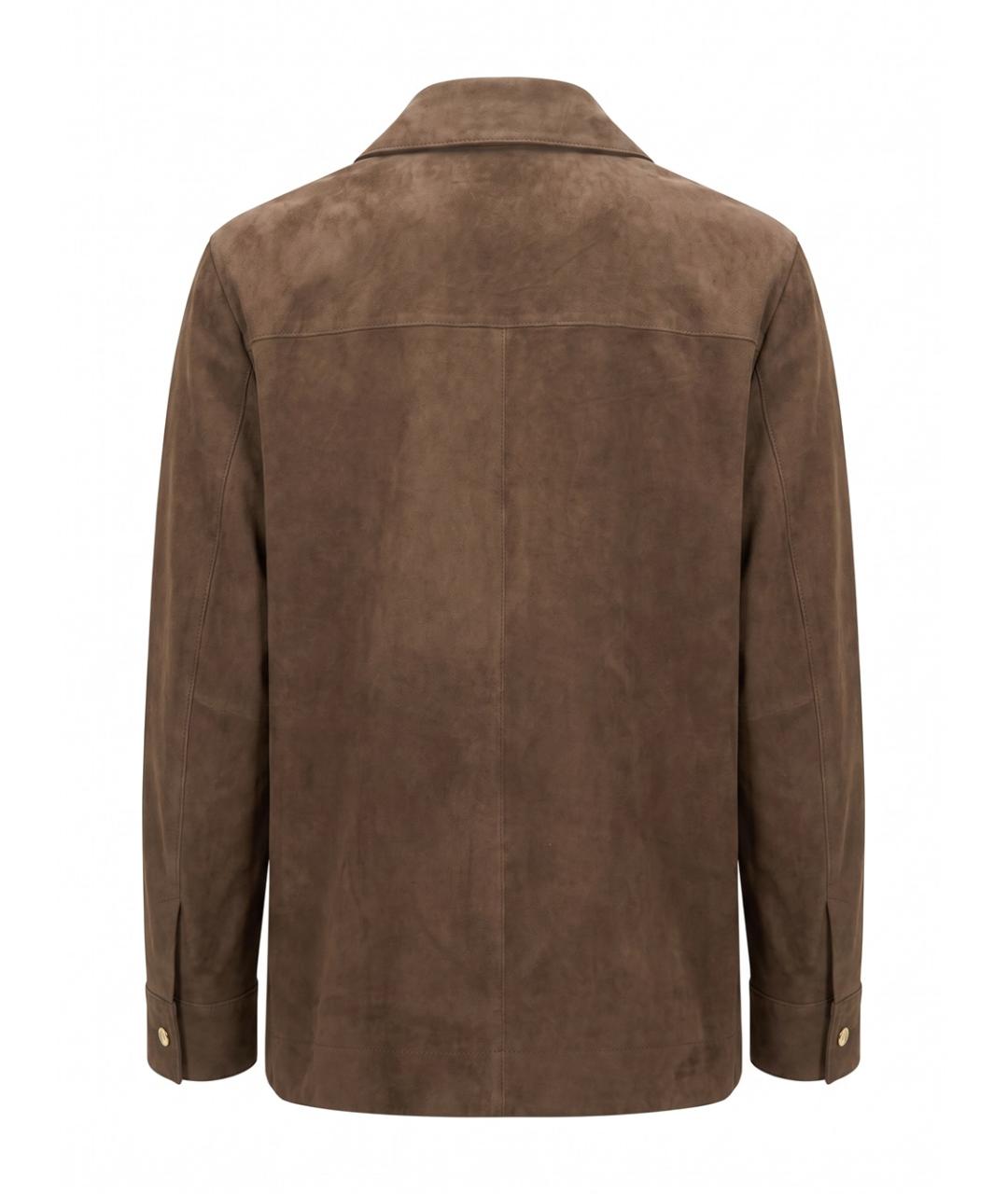 MAX MARA Коричневая кожаная куртка, фото 2